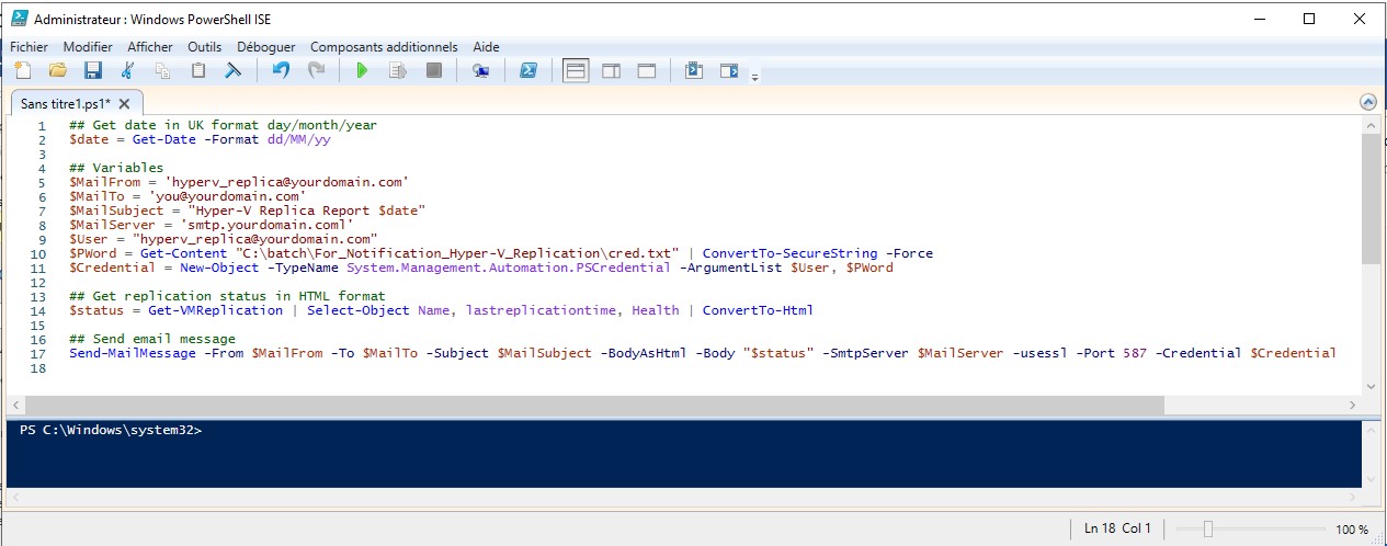 Script PowerShell de notification par courrier électronique des ...